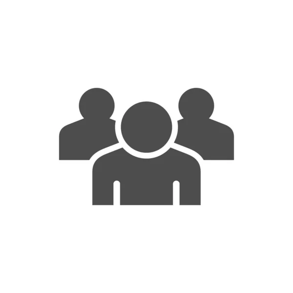 Grupp av människor glyf ikon — Stock vektor