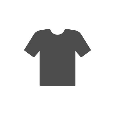 Yuvarlak boyunlu tişört simgesi