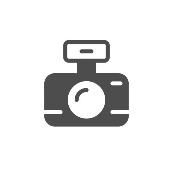 Camera glyph icoon en fotografie concept — Stockvector