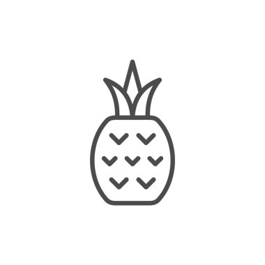 Ananas çizgisi ana hatları ikon meyve kavramı