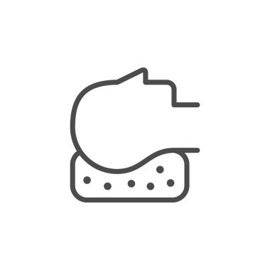 Ortopedik yastık çizgisi ana hatları simgesi