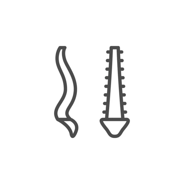 Backbone anatomia linha esboço ícone —  Vetores de Stock