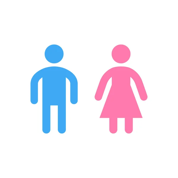 Male and female restroom or toilet glyph icon — Stock Vector