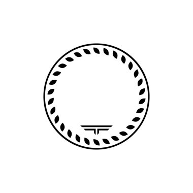 Laurel çelenk simgesi ve halka işaretinde bırakır