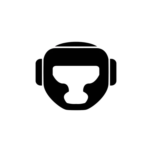 Casco de boxeo e icono de glifo de engranaje protector — Vector de stock