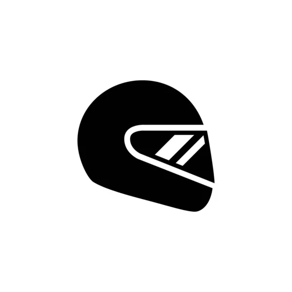 Capacete de motocicleta e ícone de glifo de engrenagem de proteção — Vetor de Stock