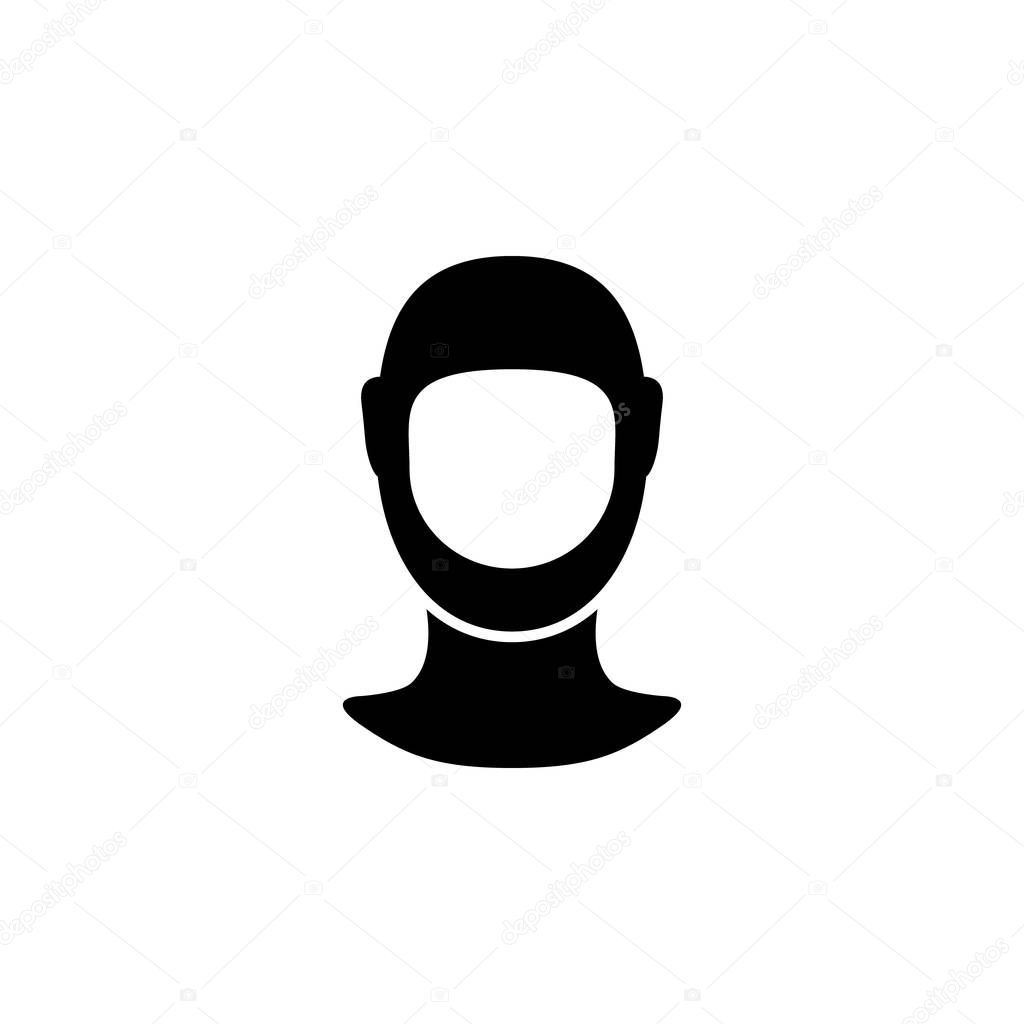 Face mask and protective gear glyph icon