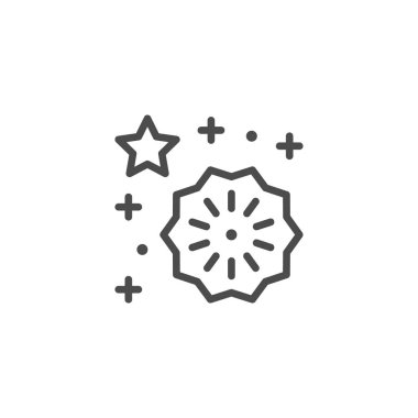 Havai fişek çizgisi ana hatları simgesi