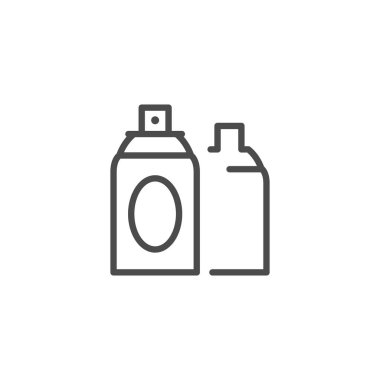 Hairspray can line outline icon