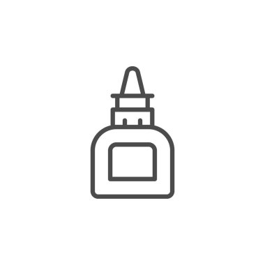 Burun spreyi çizgisi ana hatları simgesi