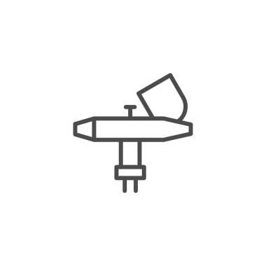 Airbrush gun line outline icon