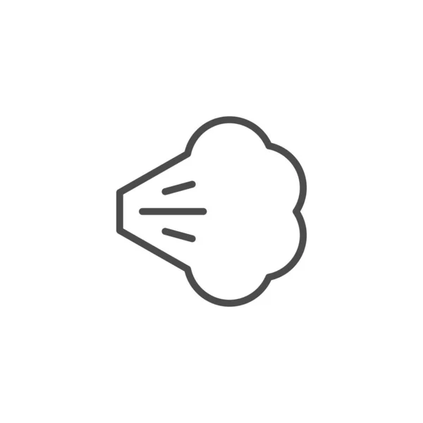 空气喷雾云线轮廓图标 — 图库矢量图片