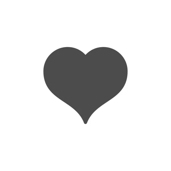 Heart glyph icon and romance element — 스톡 벡터