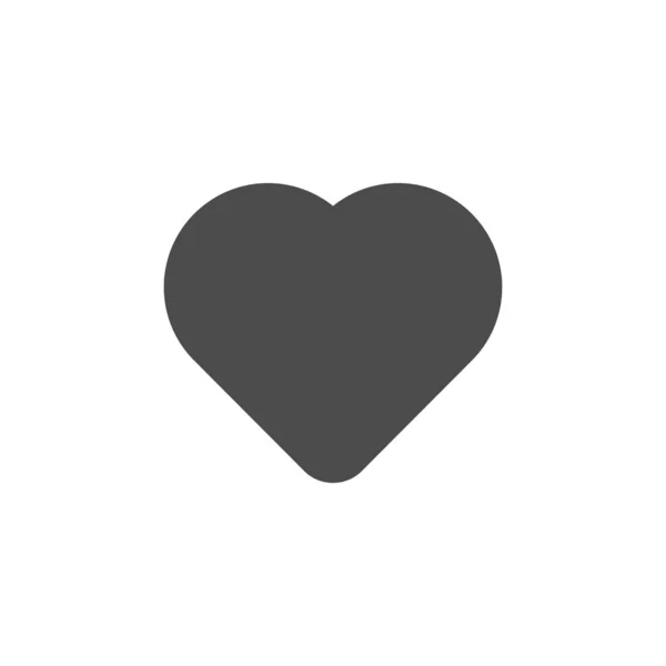 Heart glyph icon and romance element — 스톡 벡터