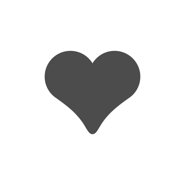 Heart glyph icon and romance element — 스톡 벡터