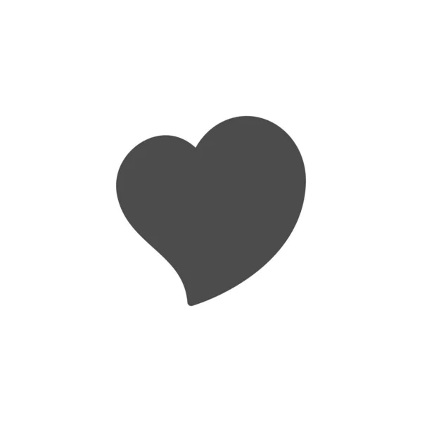 Heart glyph icon and romance element — 스톡 벡터