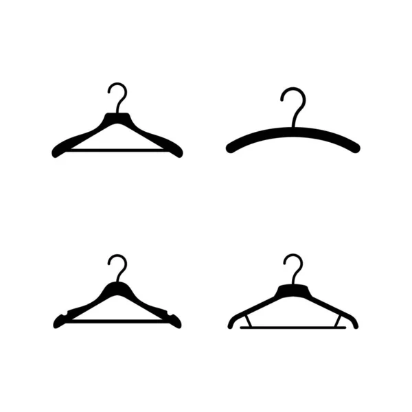Set glyph icons of clothes hanger — Stock Vector
