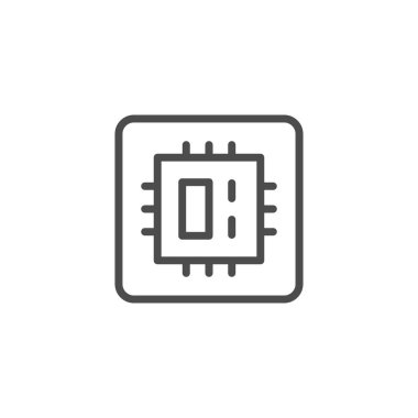 Merkezi işlem birimi satır ana hatları simgesi