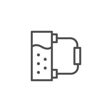 Bilgisayar suyu soğutma sistemi çizgi ana hatları simgesi