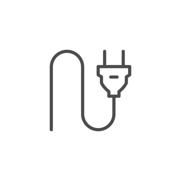 Значок контура линии кабеля — стоковый вектор
