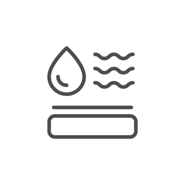 Waterproof device protection line icon — 스톡 벡터