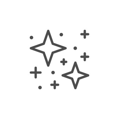 Sparkling and twinkling line outline icon