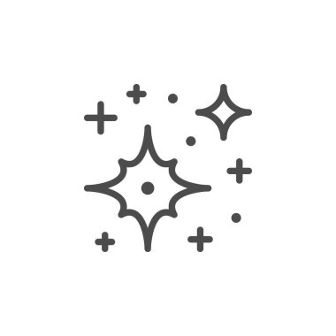 Sparkling and twinkling line outline icon