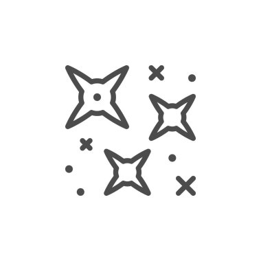 Sparkling and twinkling line outline icon