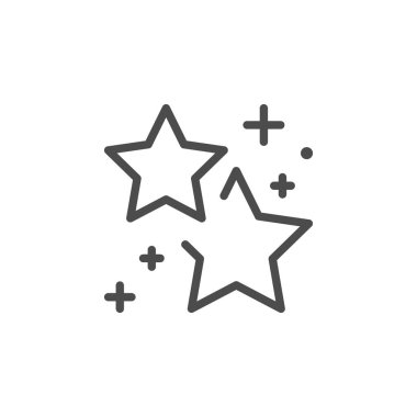 Sparkling and twinkling line outline icon