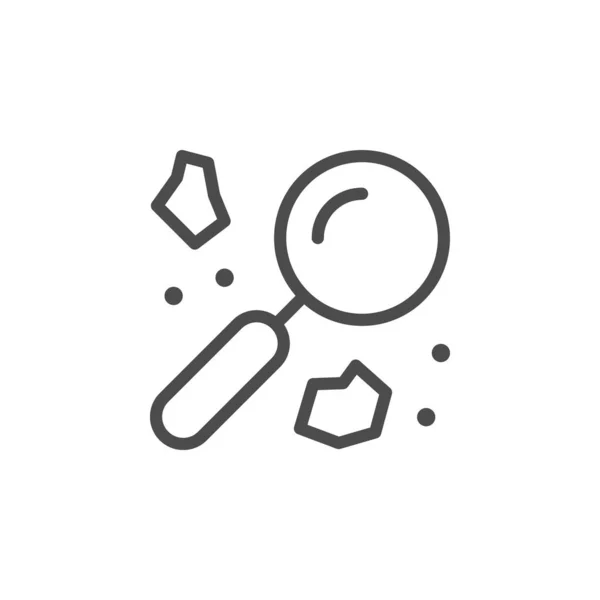 Soil examination line outline icon — 스톡 벡터