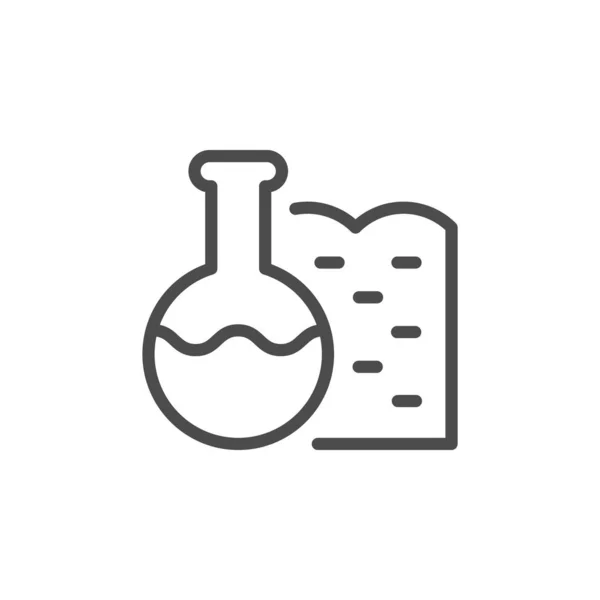 Charakteristická ikona čáry půdní chemie — Stockový vektor