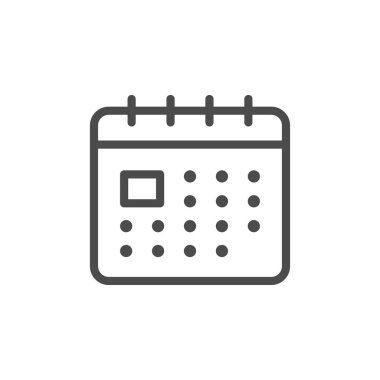 Takvim çizgisi ana hatları simgesi ve sayfa sembolü