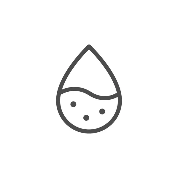 Icono de contorno de línea de gota de agua — Vector de stock