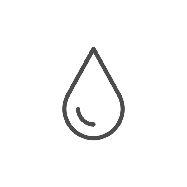 Icono de contorno de línea de gota de agua — Vector de stock