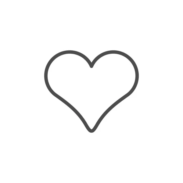 Heart line outline icon and romance element — 스톡 벡터