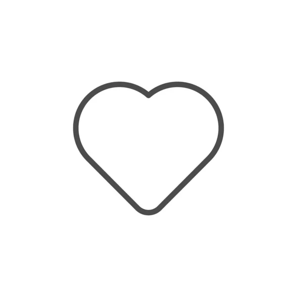 Heart line outline icon and romance element — 스톡 벡터