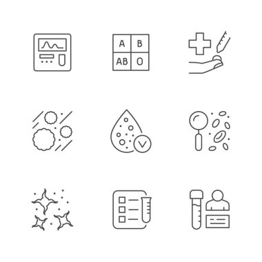 Hematolojinin çizgi simgelerini ayarla