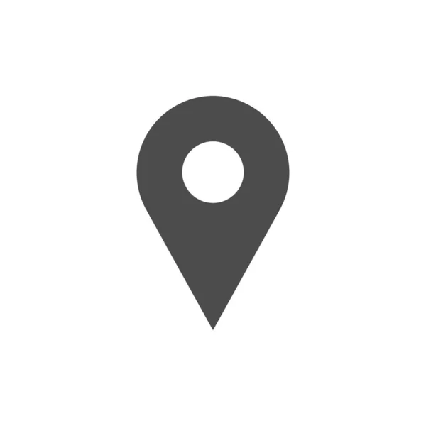 Localización icono de glifo pin y símbolo gps — Vector de stock