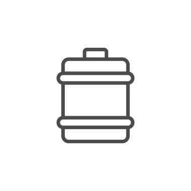 Varil hattı ana hatları simgesi ve sıvı kabı