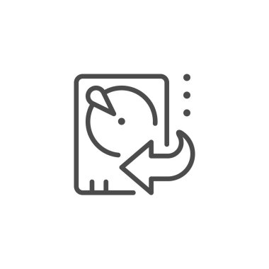 Sabit disk veri kurtarma çizgisi ana simgesi