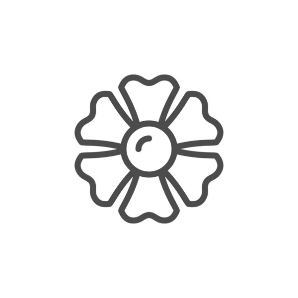 Bloemenkop schets pictogram — Stockvector