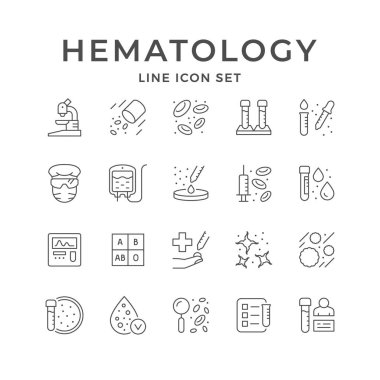 Hematolojinin çizgi simgelerini ayarla