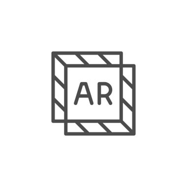 Artırılmış gerçeklik çizgi özet simgesi