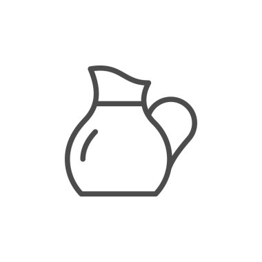 Cam sürahi çizgisi ana hatları simgesi