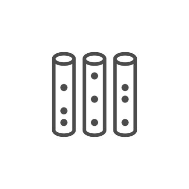 Optik fiber çizgi ana hatları simgesi