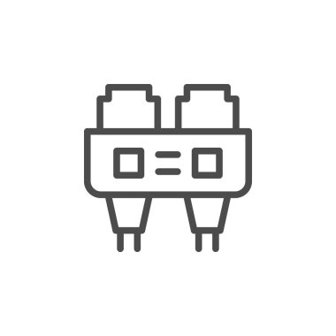 Optik port çizgisi ana hatları simgesi