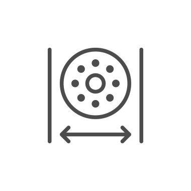 Kablo kalınlığı çizgi özet simgesini ayarla