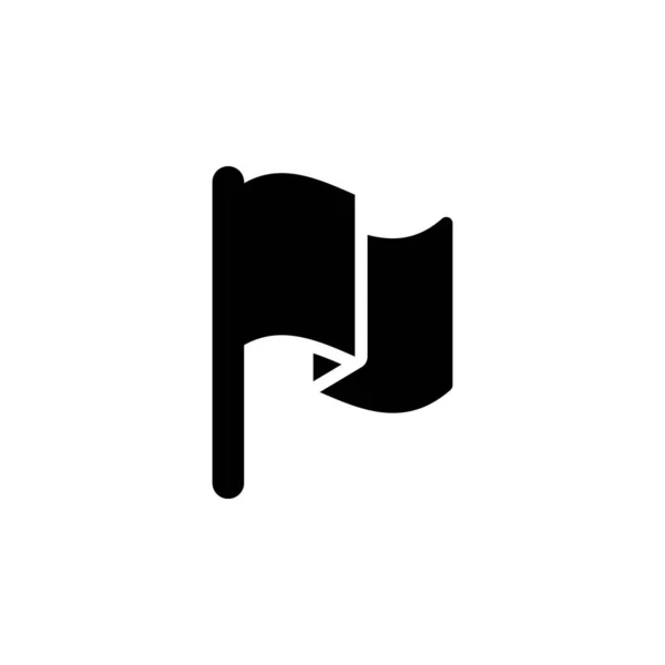 Ícone de glifo de bandeira e símbolo de pendente — Vetor de Stock