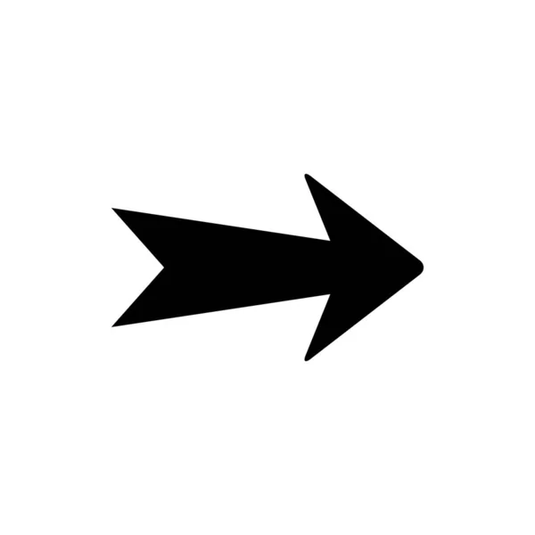 Pil glyf ikon och pekare tecken — Stock vektor