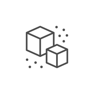 Rafine şeker çizgisi ana hatları simgesi